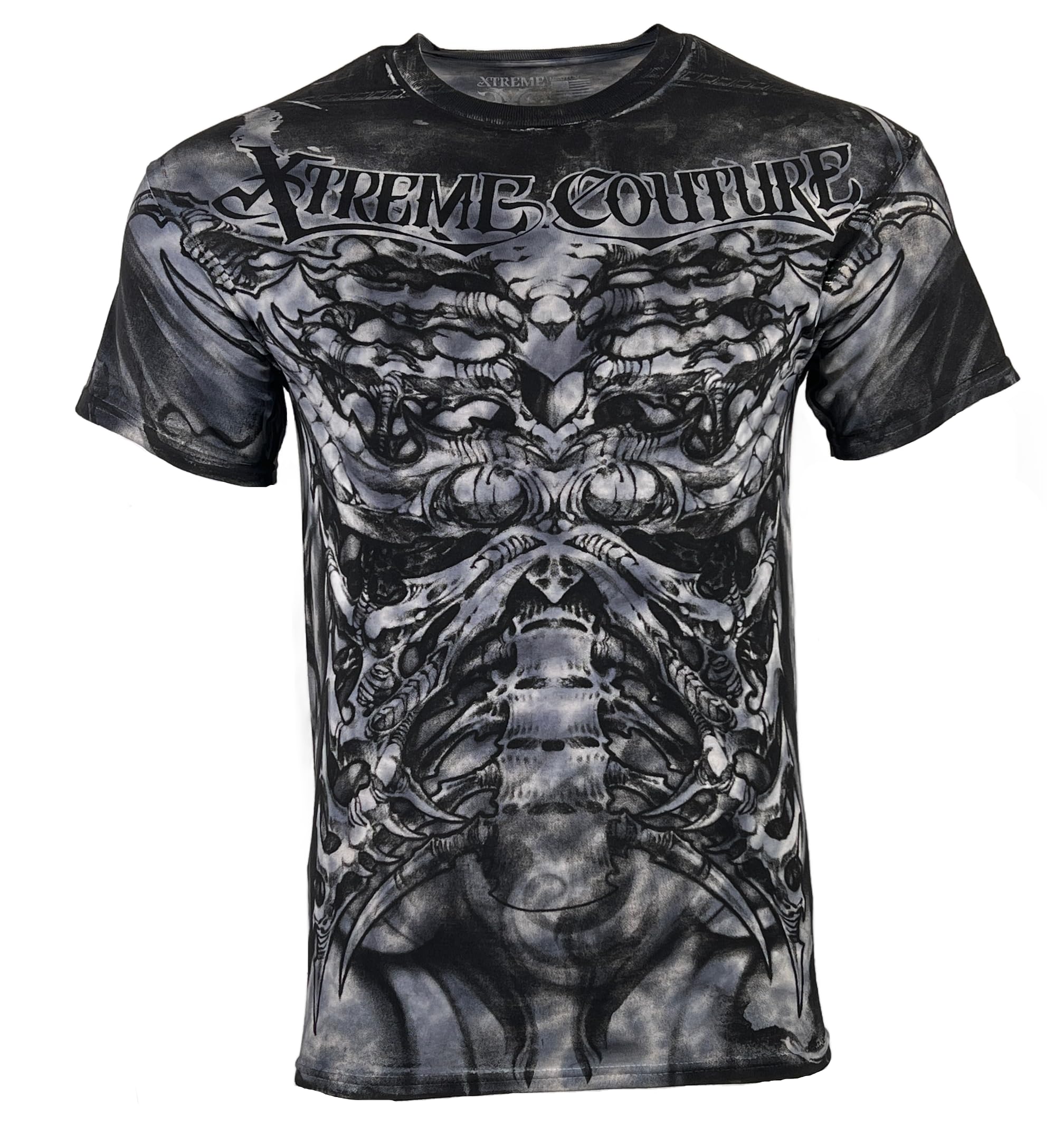 Xtreme Couture by Affliction Men's T-Shirt Biomechanical Grey, Gray, XXL