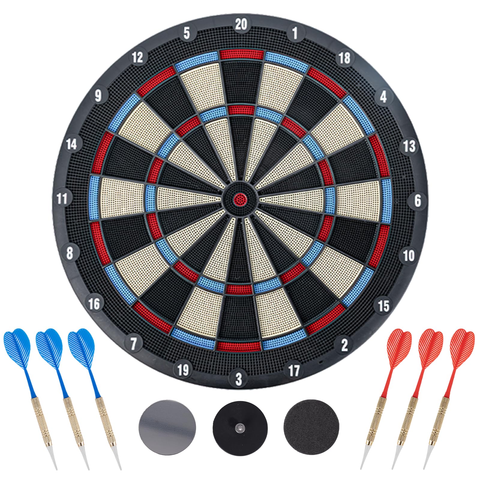 leep sheep ダーツボード セット 突っ張り式ダーツスタンド スタンド付き 賃貸OK 穴あけ不要 高さ60-300cm調整可能 ソフトダーツ 6本付き 設置簡単 練習用 子供 大人 ブラック (マグネット)