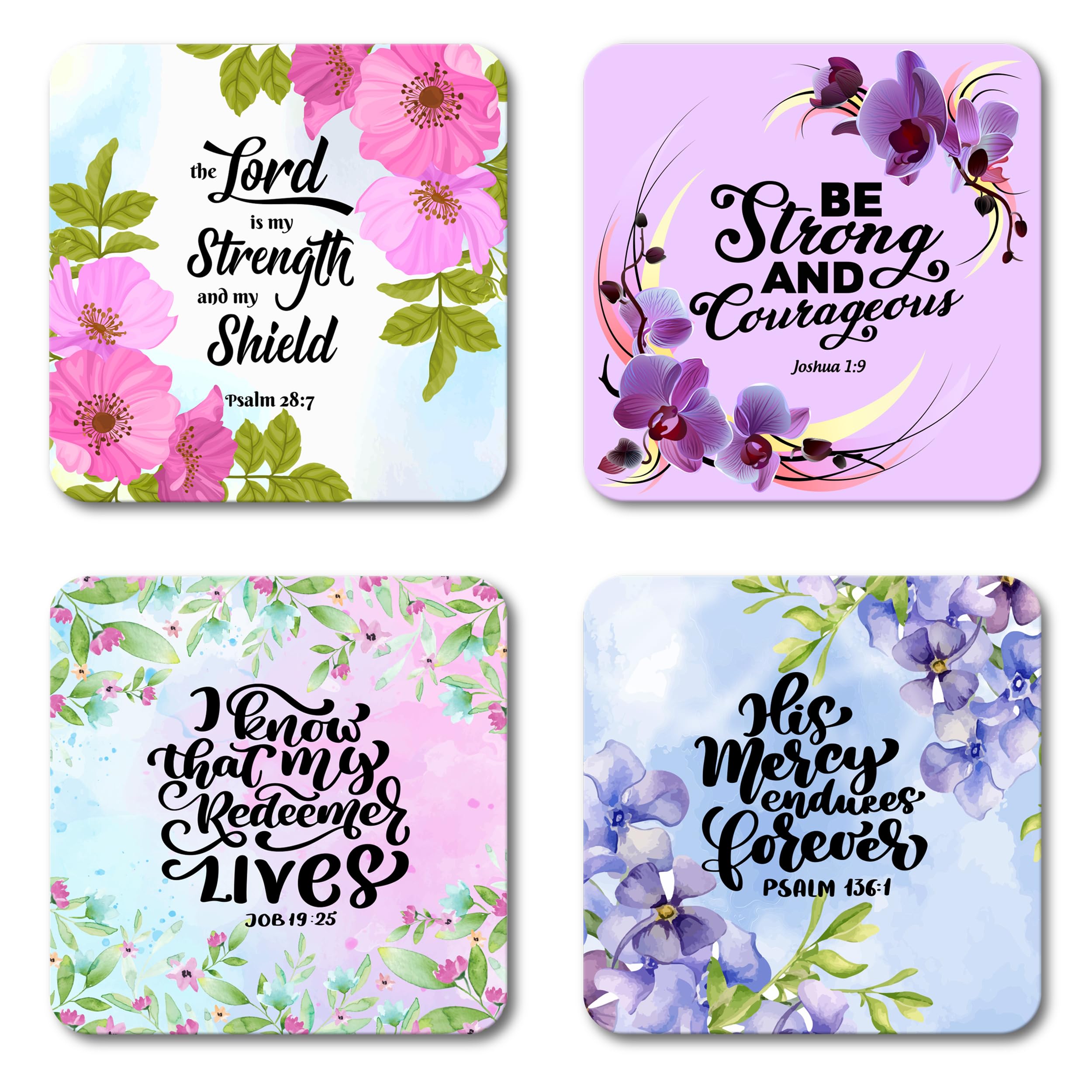 AR Creative The Lord is My Strength - Bible Verse Fridge Magnet for Home Decoration, Bible Quotes MDF Wooden Fridge Magnet, Bible Verse, Home, Office Decor (3.5 inch x 3.5 inch) Set of 4-image-32