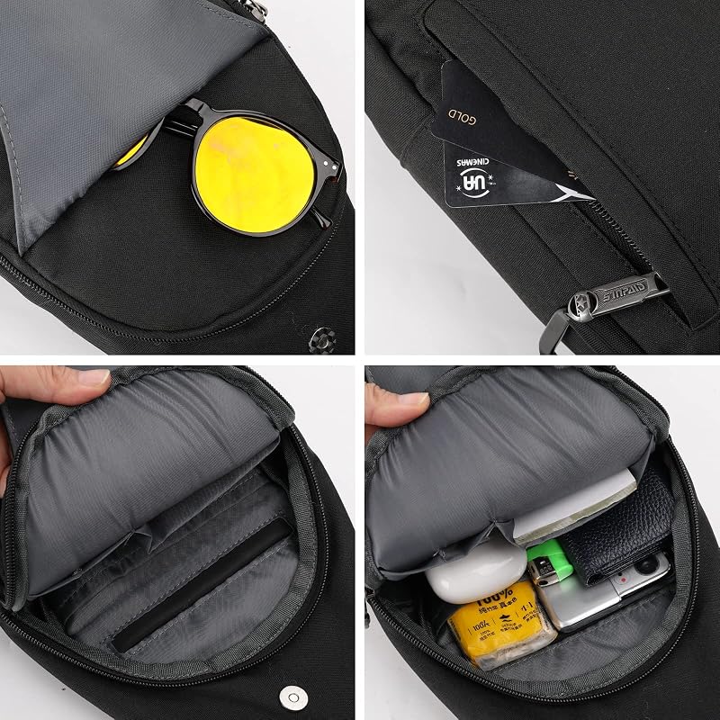 WATERFLY Antitolvaj Hátizsák Crossbody Válltáska Férfiaknak Nőknek