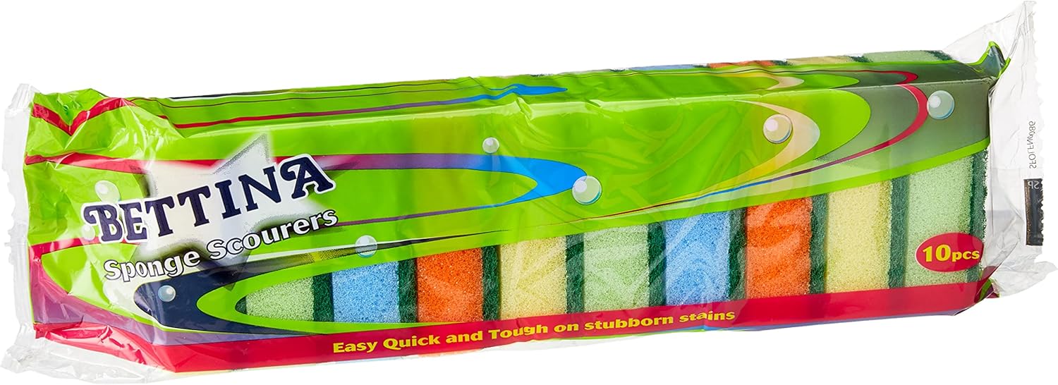 Pack of 40 Sponge Scourer Washing Up Colourful Sponges