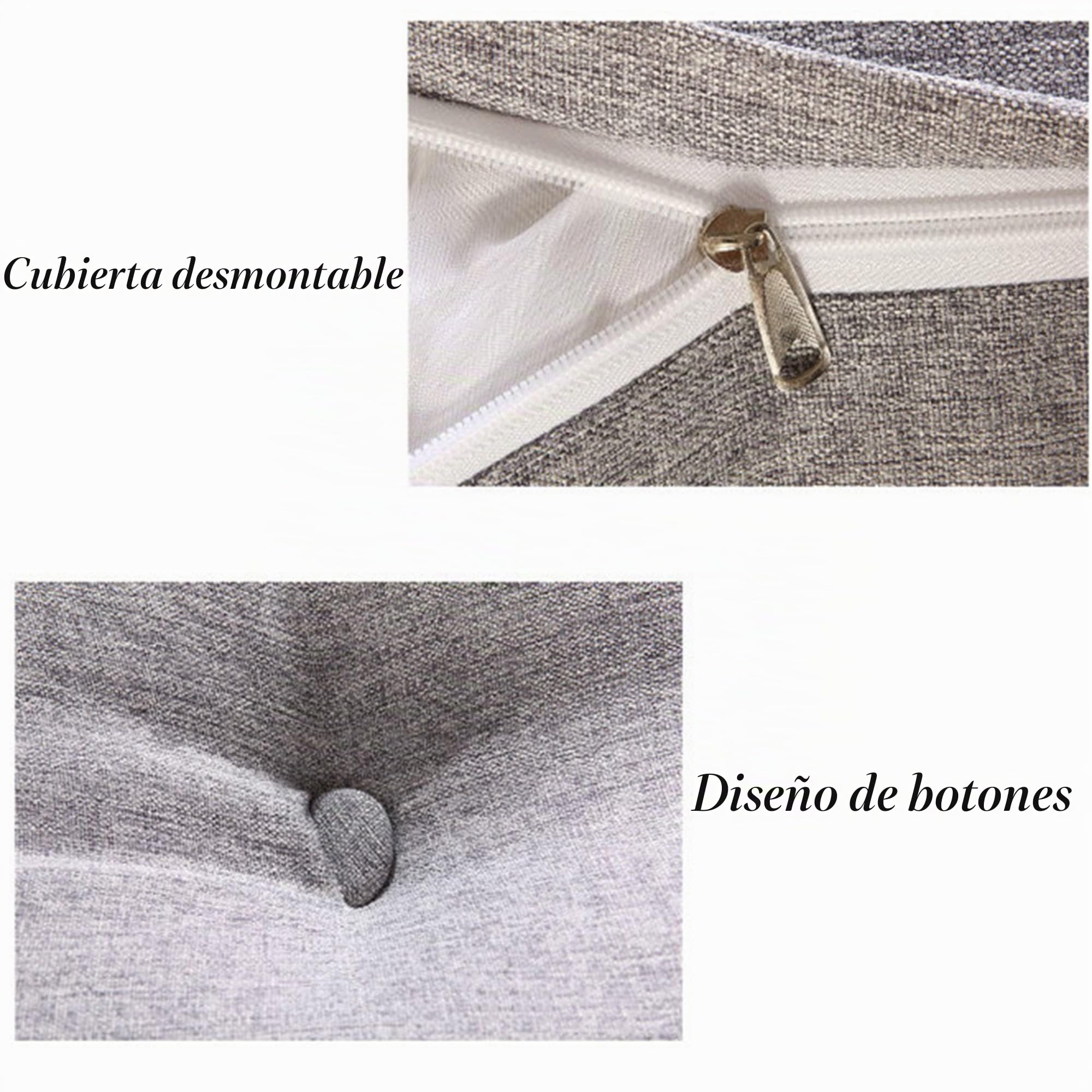 Cojín de Lectura Triangular Simple, Almohada de Respaldo Grande para Cama, sofá, Tatami, Almohada de día para Cama de día, Almohada de cabecero de (Gris, 100x50x20)