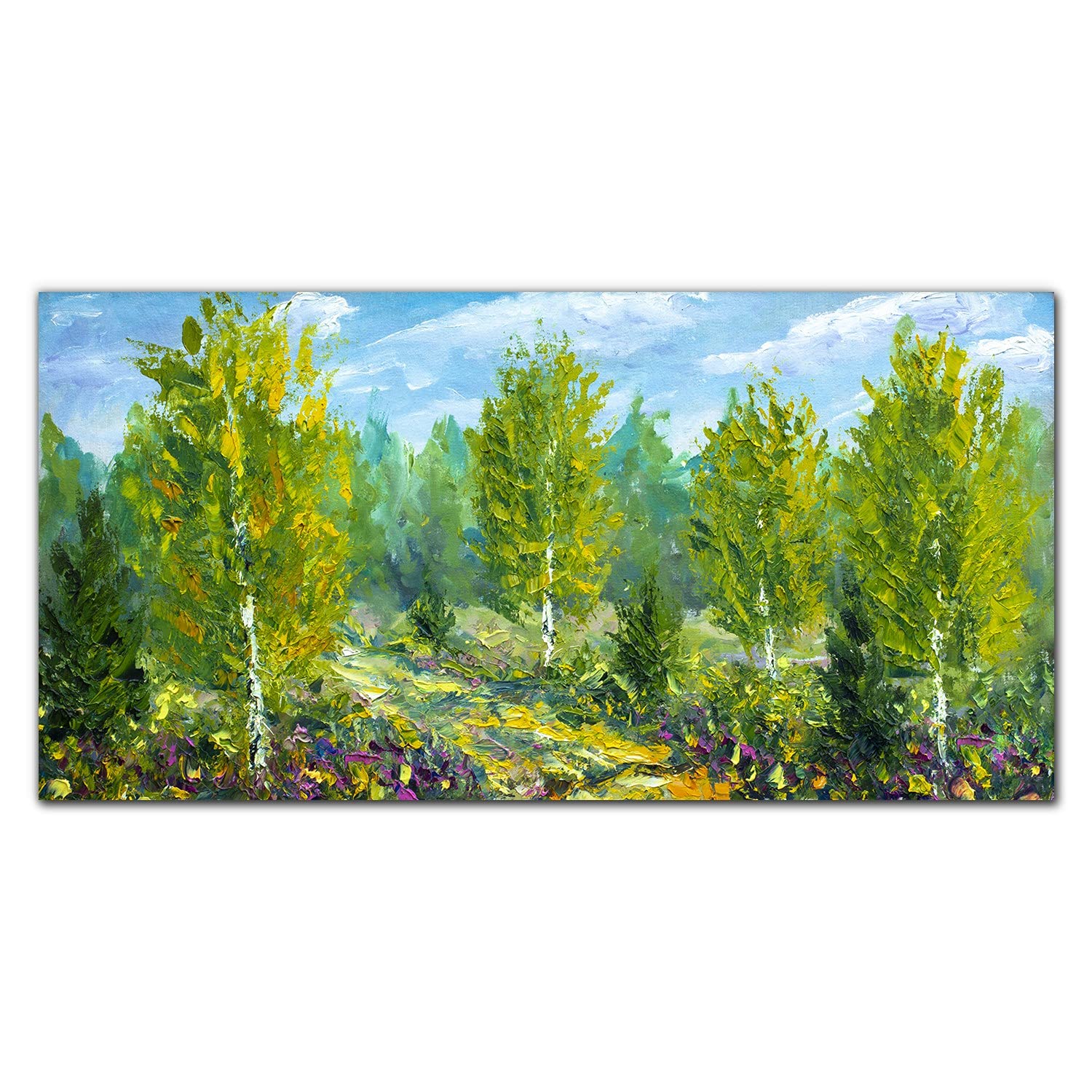 Crédence de cuisine protection murale adhésive pour cuisiner face à une forêt paisible