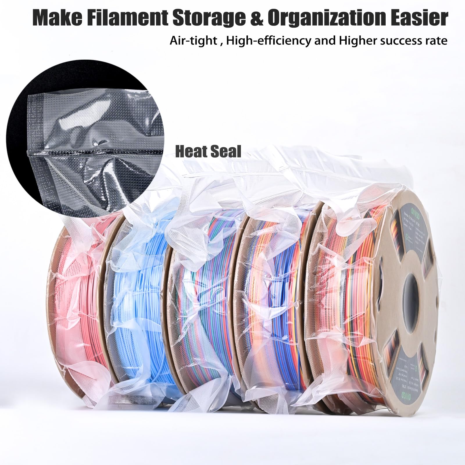 OVV3D 3D Printer Filament Storage Bags 30pcs with Vacuum Sealer