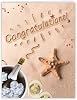 The Best Card Company Jumbo Congratulations Paper Card 8.5 x 11 Inch with Envelope (1 Pack) Oversize Congrats, Good Luck - Beach Notes J6113CCGG