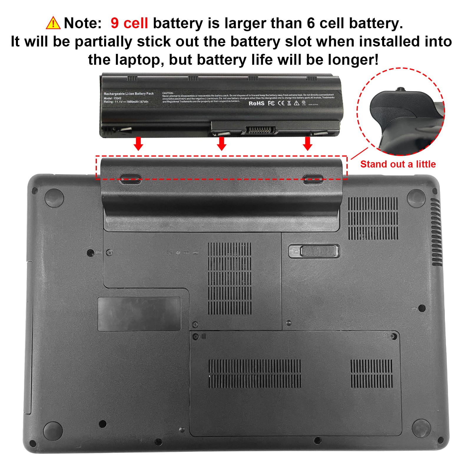 ASUNCELL 7800mAh 9 Celdas MU06 MU09 Batería 593553-001 593554-001 para HP Pavilion G4 G6 G7 G62 593550-001 CQ32 CQ42 CQ62 CQ72 CQ43 CQ430 DM4-3000 DV5-2000 DV6-3000 DV6-6000 DV7-4000 DV7-6000