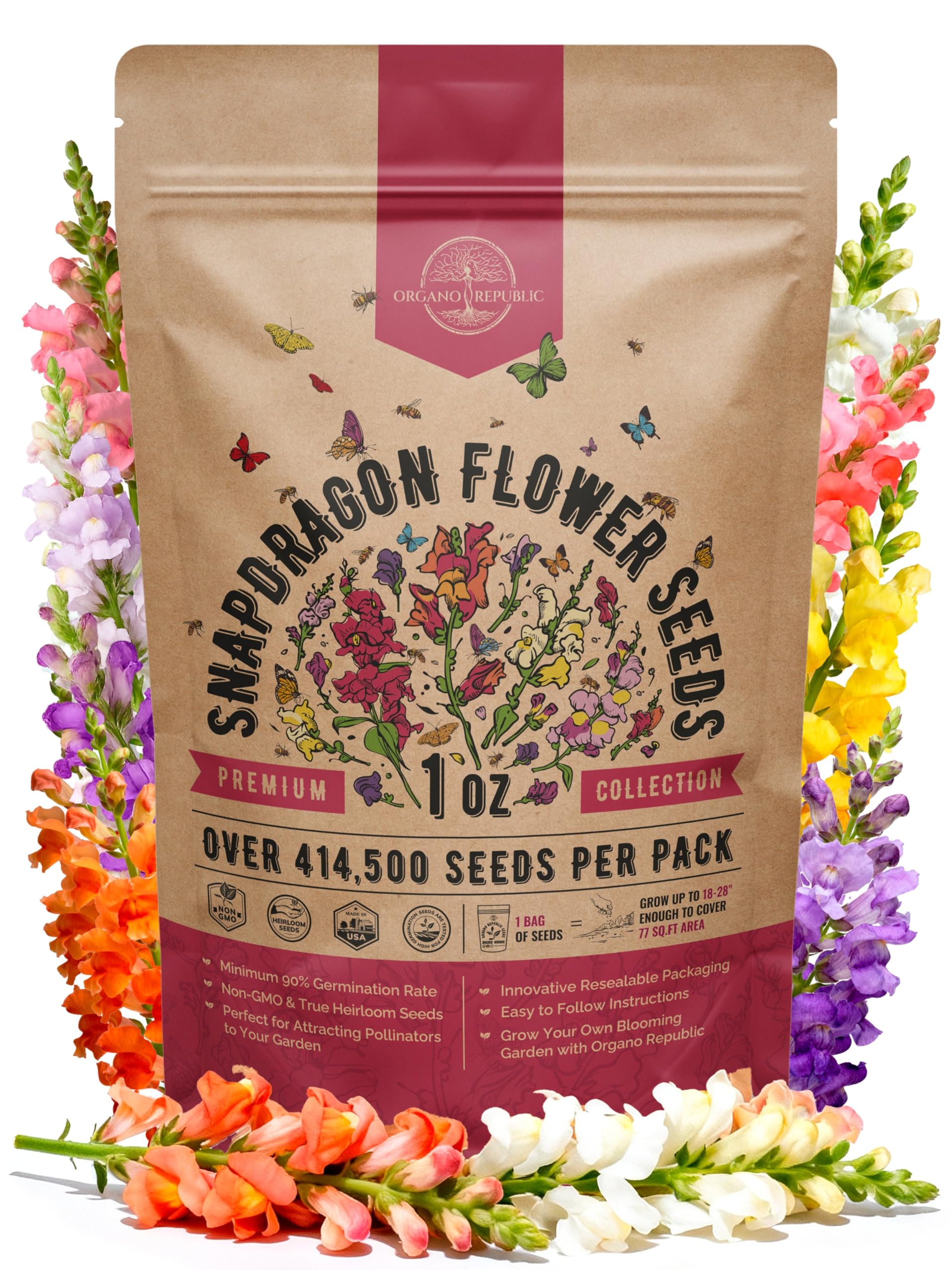 Organo Republic Snapdragon Seeds