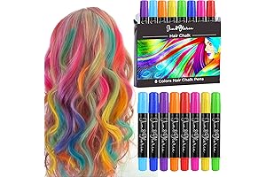 Jim & Gloria Dustless Hair Chalk Gifts for Girls Makeup Kit
