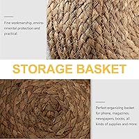 Vista 4 de NUOBESTY Cesta de almacenamiento tejida Soporte de almacenamiento para niños Contenedor tejido de juguete para bebé, papelera para ropa sucia, cesta