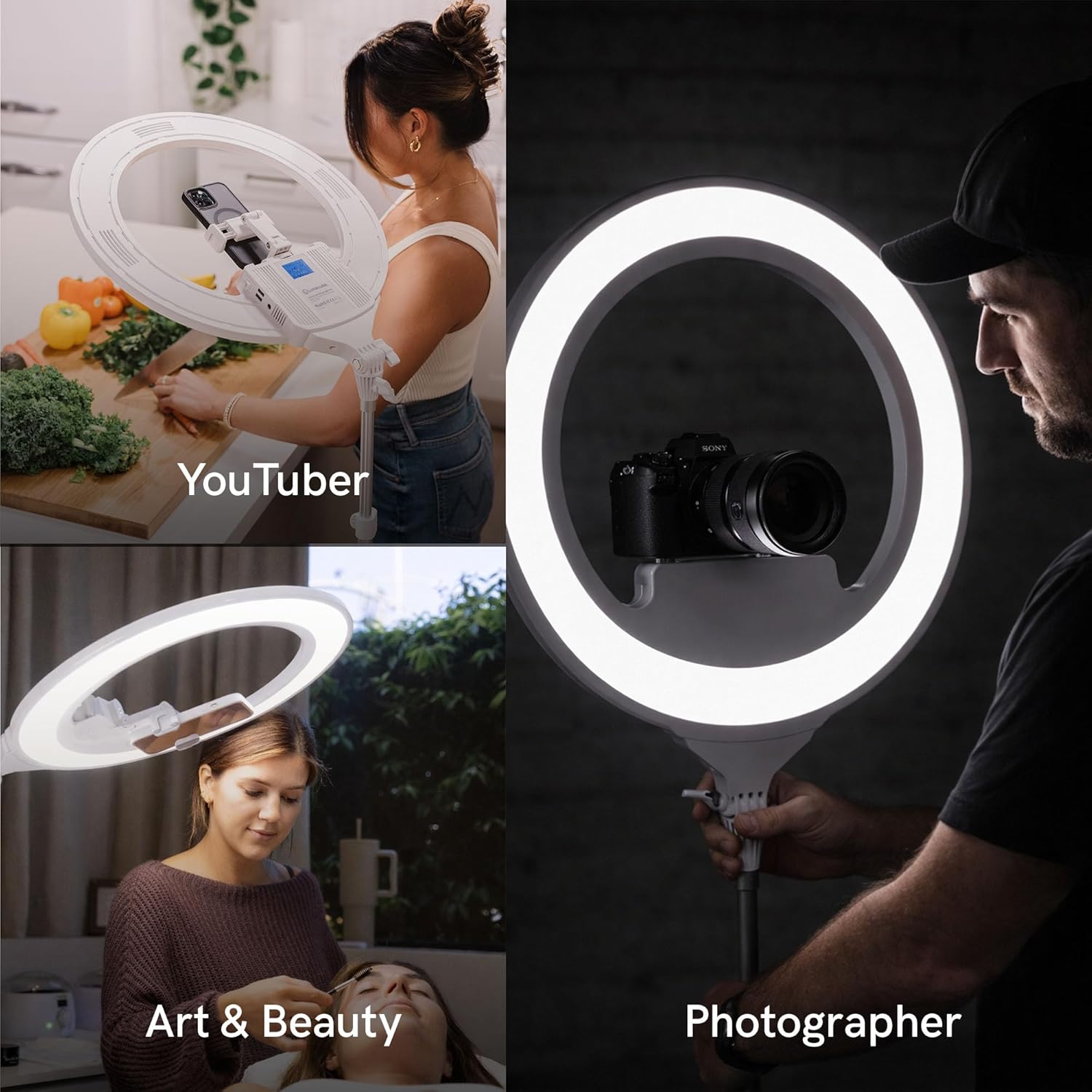 Lume Cube Ring Light Pro | Wireless Professional Lighting for Photography, Streaming, Video | Adjustable Color and Brightness | Includes Sturdy, Portable Tripod Mount and Padded Carrying Case