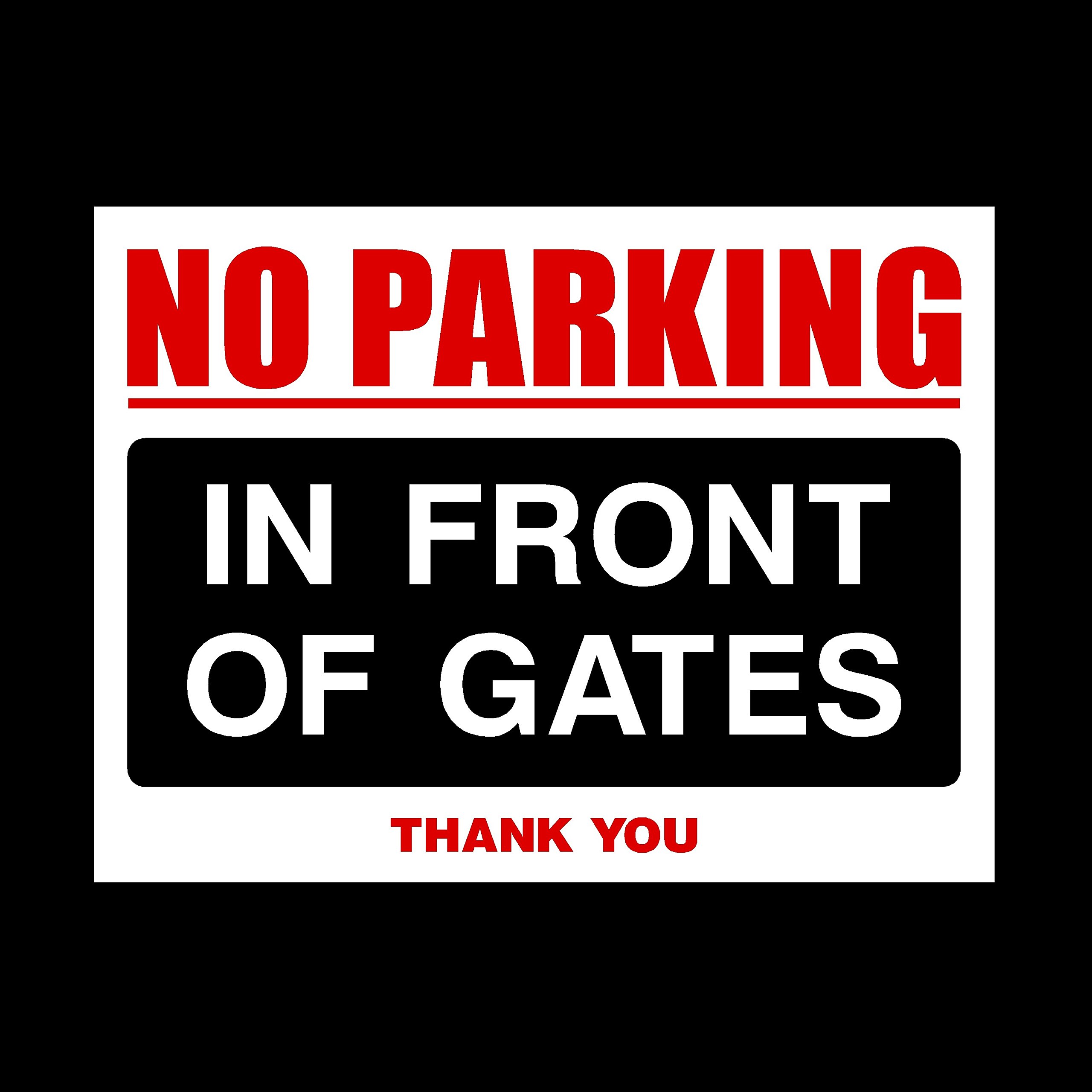 Ussp&S No Parking In Front Of Gates 3Mm Metal Sign - Private Property, Parking, Clamping, Disabled, Driveway, Do Not Block (Misc87)