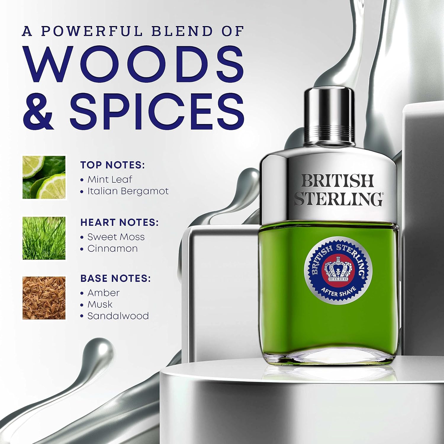 British Sterling Aftershave for Men By DANA 3.8 Oz - Image 4