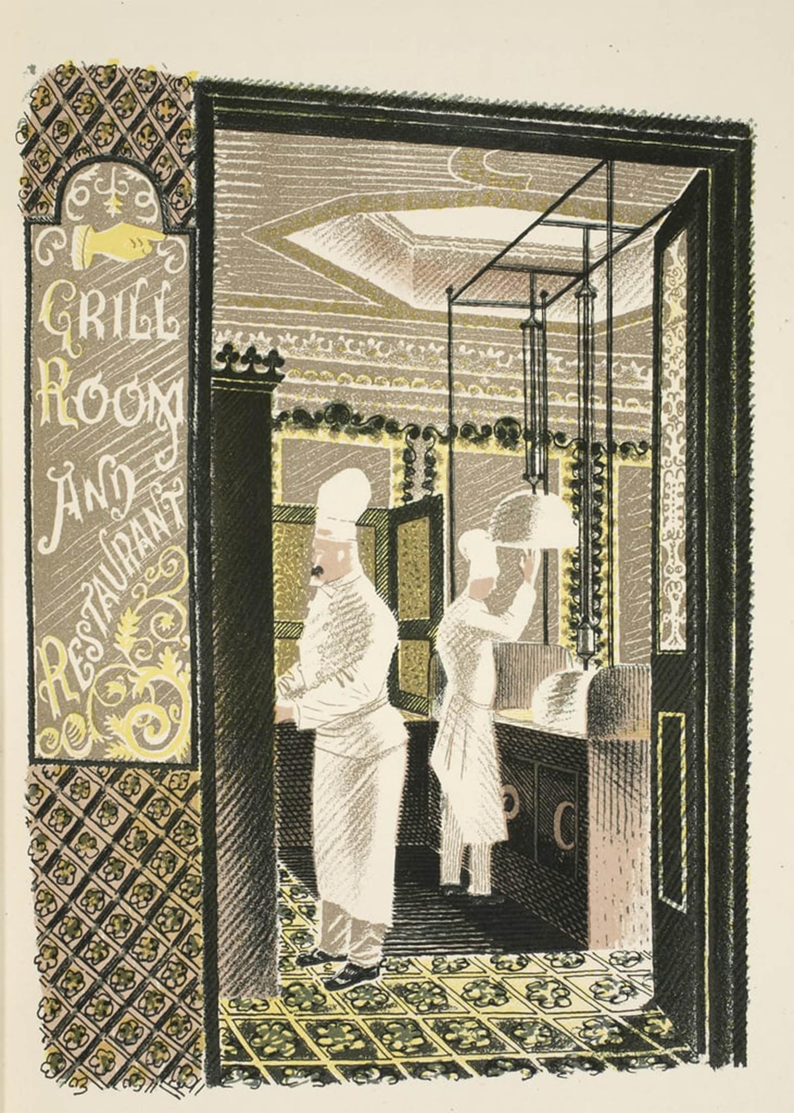 Pintura en lienzo de Eric Ravilious 60x90cm, póster artístico para decorar el hogar 5