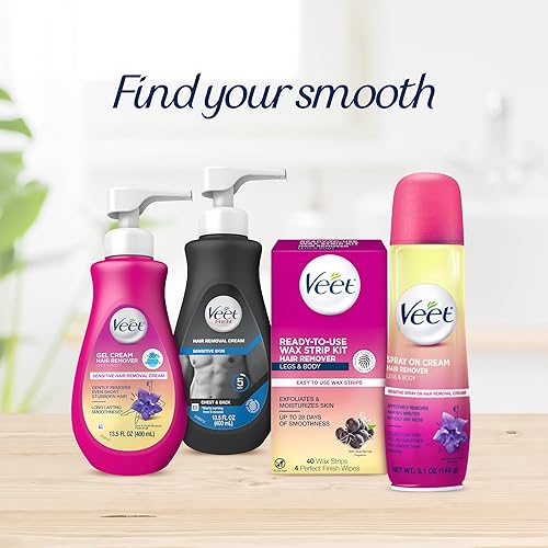 Miniatura 7 de Depilatorio Crema depilatoria Veet Gel Sensitive 135 onzas Fórmula sensible con Aloe Vera y Vitamina E paquete de 1