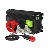 Green Cell PRO 500W/1000W 12V do 230V Volt Przetwornica Inwerter napięcia samochodowa Falownik solarny Konwerter prądu przemiennego modyfikowana sinusoida Przetwornik DC AC z wtyczką do zapalniczki