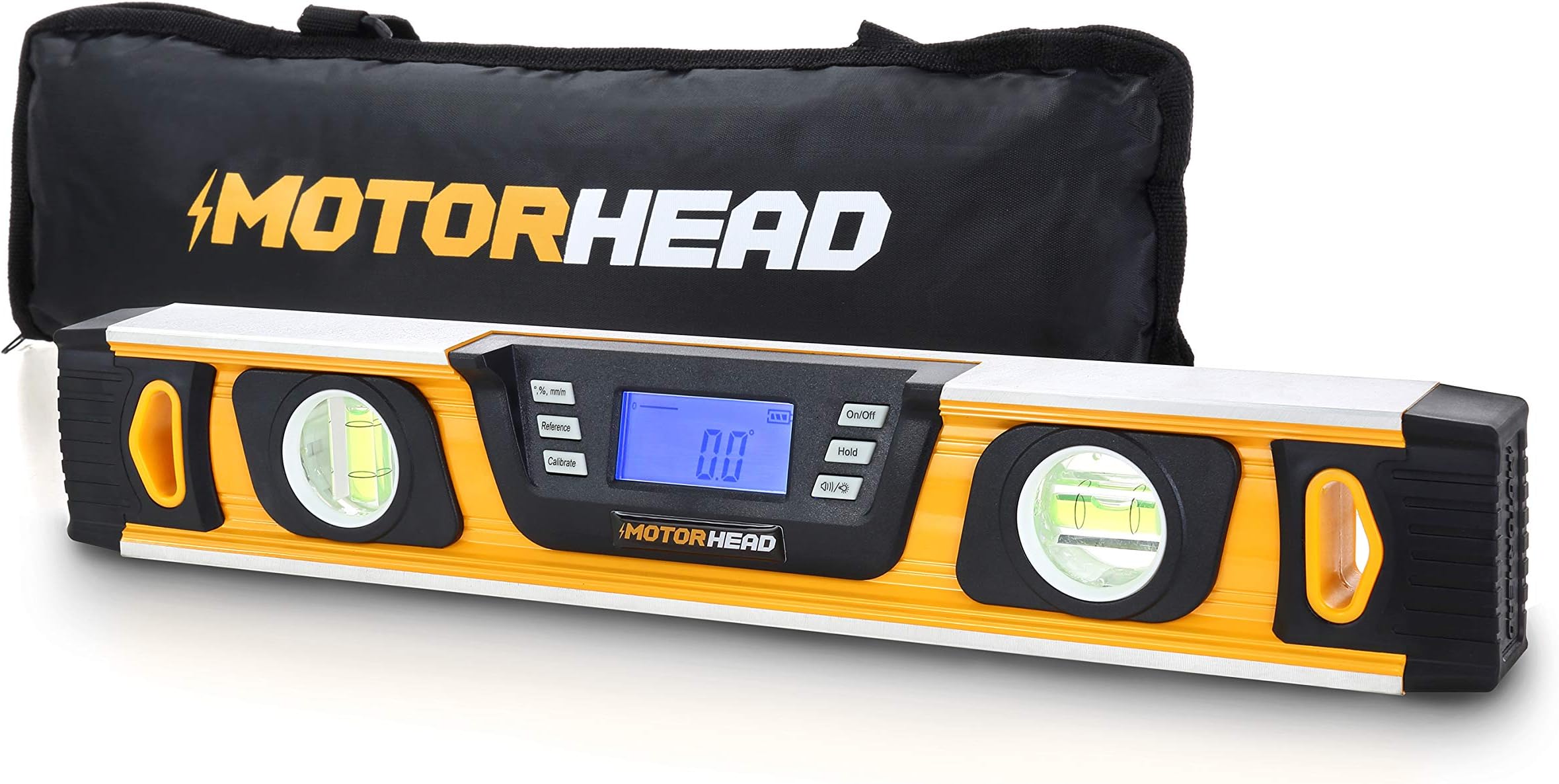 16-Inch 0° - 180° SMART DIGITAL Level, LCD Screen, Audible Alerts, Water, Dust & Shock Resistant, Magnetic Bottom, Includes Bag, High-Visibility, Solid-Milled Aluminum, USA-Based Support