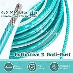 Câble d'attache pour chiens, 50FT Leads de chien pour la preuve de la mâche de cour, câble de fixation de chien lourd pour les grands chiens jusqu'à 125lbs, Coureur de chien durable pour le triage ou le camping