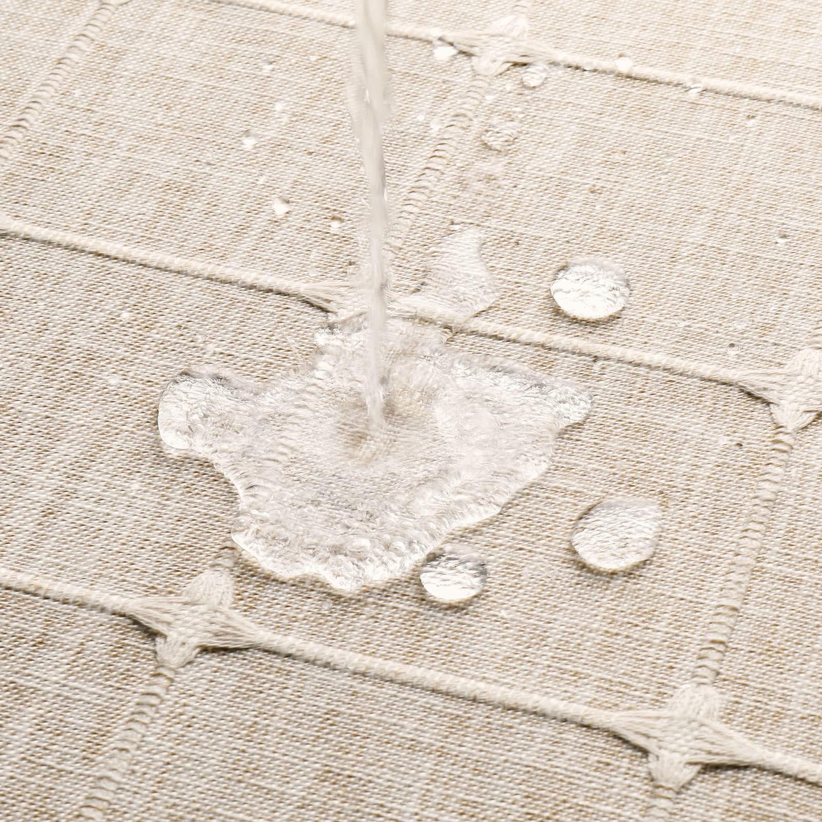 KIZAMI Rideau de Douche à Pompons 457 × 183 cm, Rideau de Douche de Style bohème, Rideau de Douche en Polyester, Rideau de Douche à Carreaux Jacquard imperméable pour la décoration de séparation