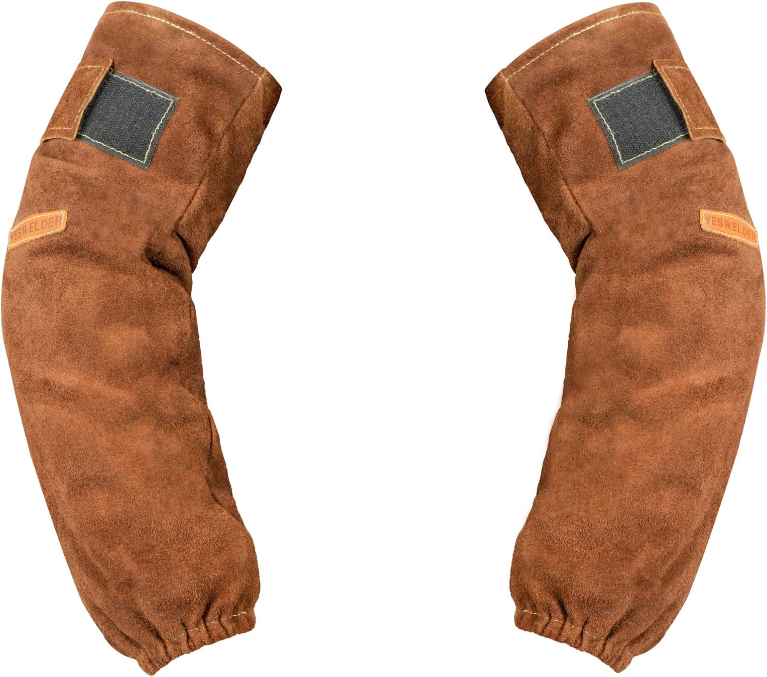 YESWELDER Leather Welding Sleeves Heat&Flame Resistant Arm Protection Work Sleeves for Men and Women