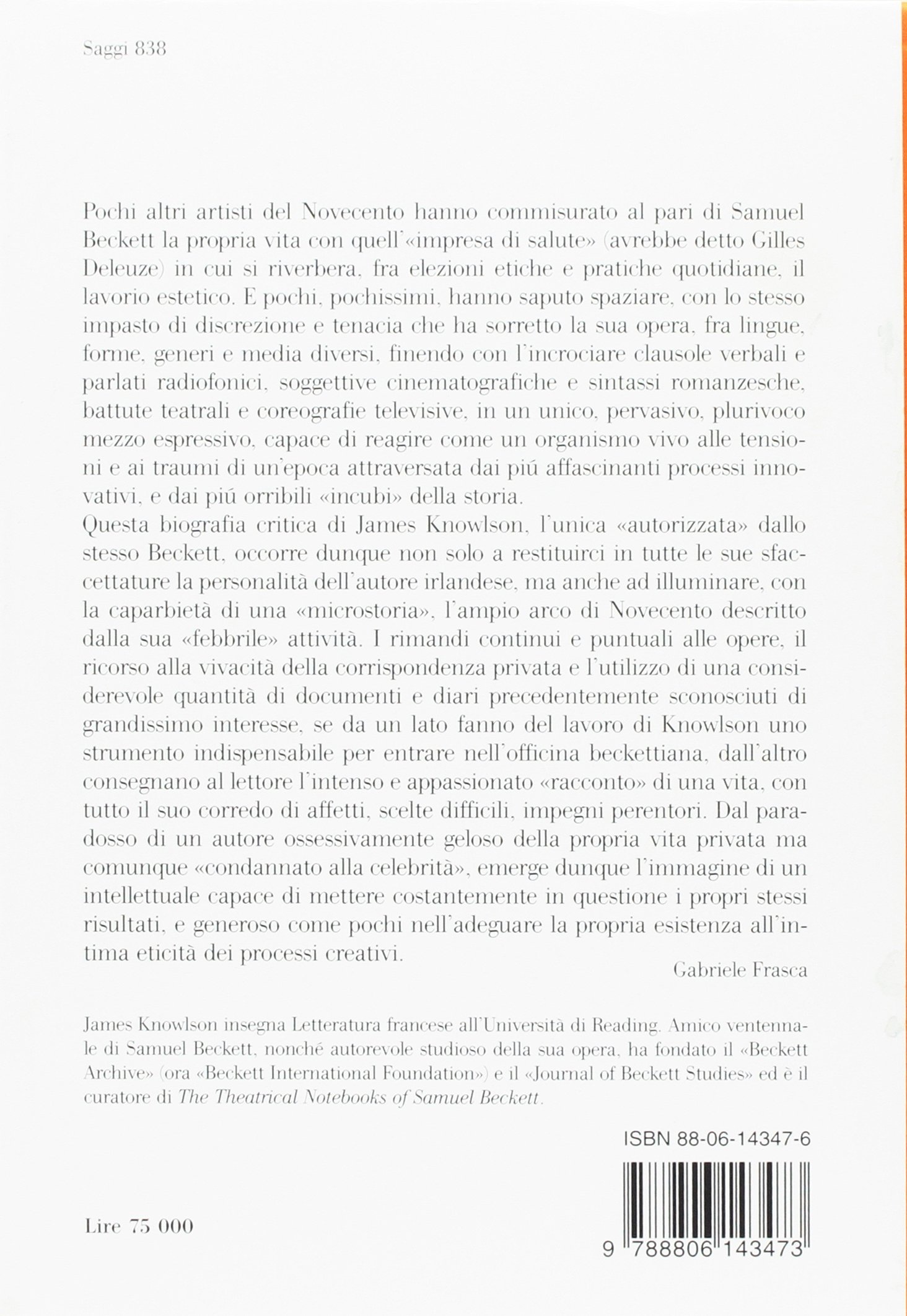 Samuel Beckett. Una vita