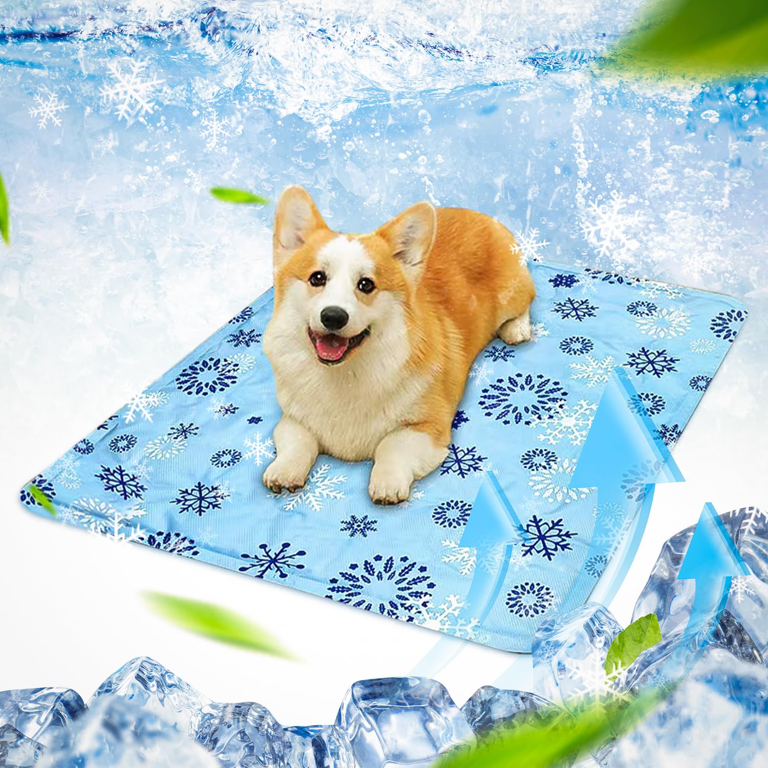 Cama refrescante perro inyección de agua,60*50cm Cama refrescante para gatos,Cama fria para gatos,Alfombra refrescante para perros adecuado para perros y gatos,Uso en interiores y exteriores
