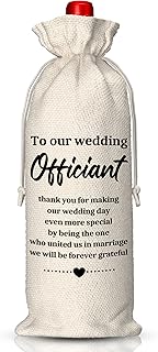 EUFJDKSL Officiant Proposal Gift Wine Bag, Thank You Gifts for Pastor Host Wedding Planner, Appreciation Wine Bag for Wedding Day Party Favors