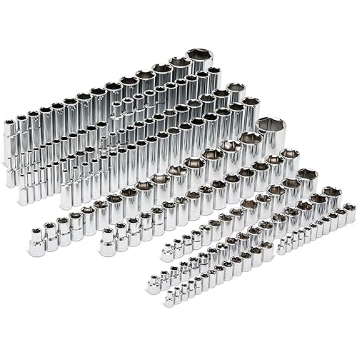 GEARWRENCH 163 Piece ¼, 3/8, & ½ Drive 6 Point Standard and Deep SAE/Metric Master Socket Set - 89073
