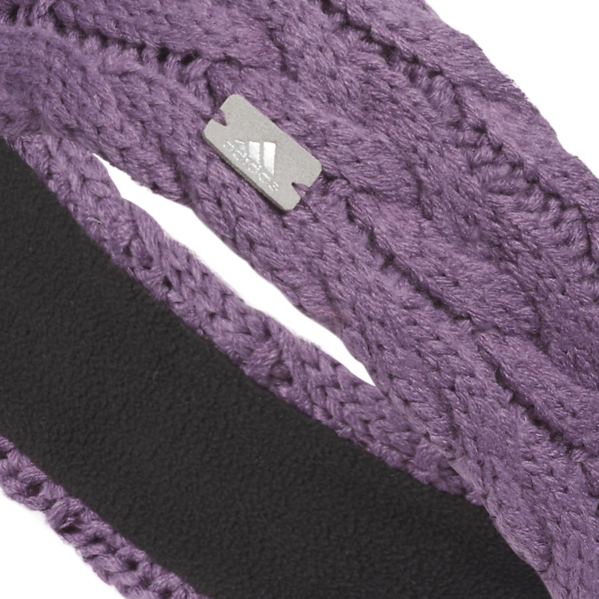 adidas Damen Fashion Knit Stirnband Shadow Violet/Grau/Silber Metallic, Einheitsgröße, Shadow Violet/Grau/Silber Metallic/Mode, 1 Count (Pack of 1)