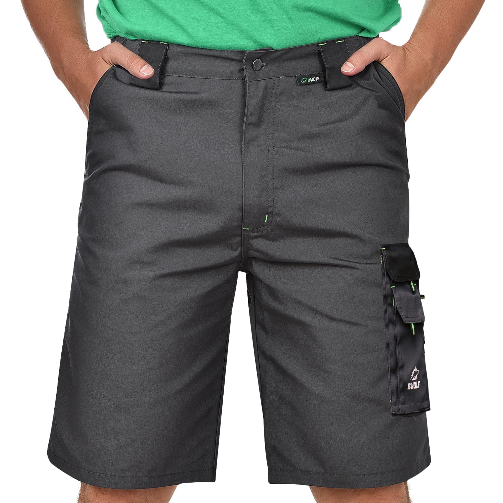 BWOLF Brave Short de Travail pour Homme avec Poches Latérales Multifonctionnelles, Poches arrière Renforcé en Polyester 600D