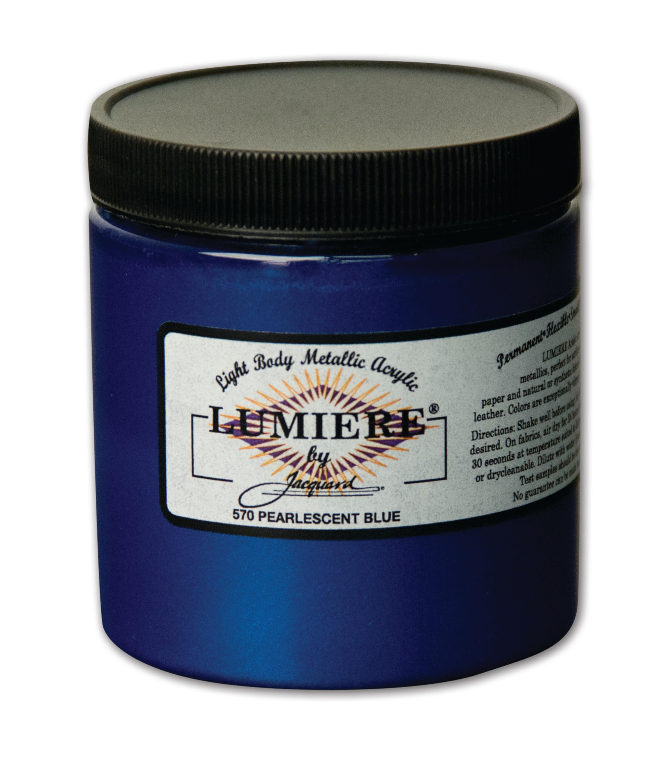 Peinture tissu Bleu nacré Jacquard Lumiere de 237 ml