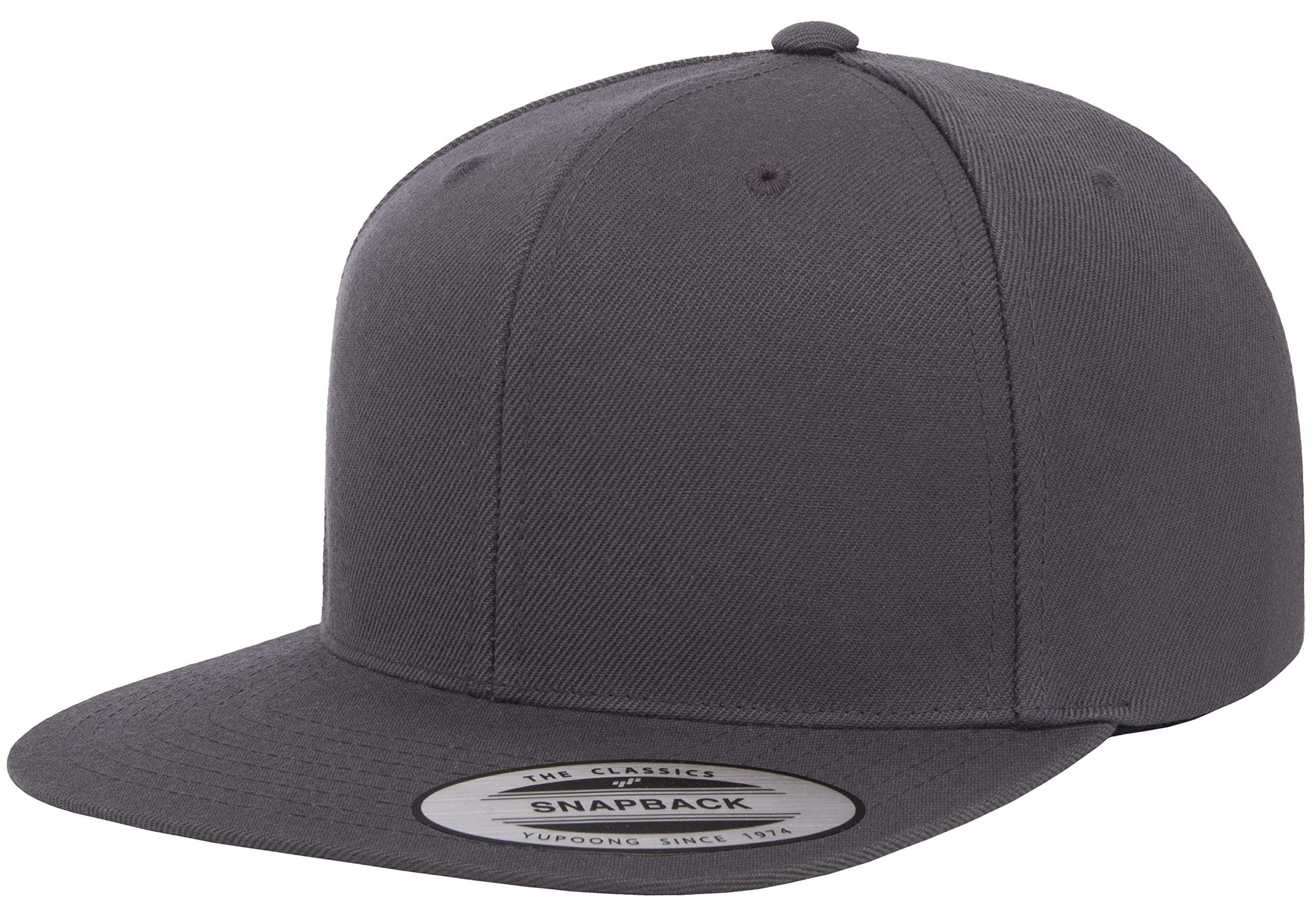 Flexfit Premium Snapback Cap, Dark Grey, One Size