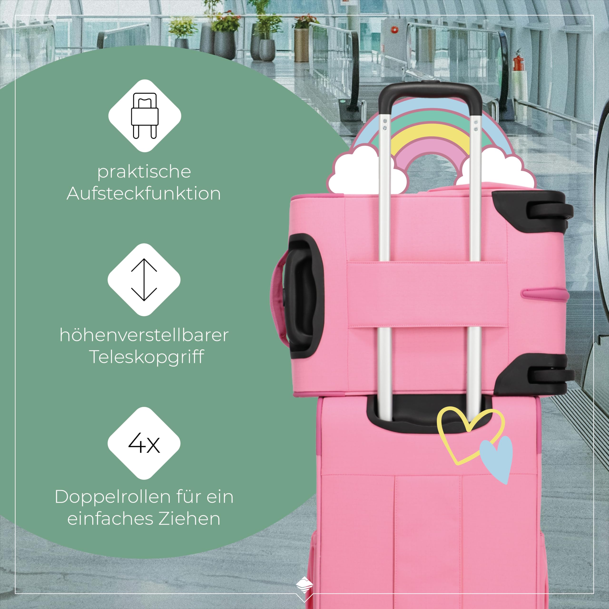 Travelite Kinderkoffer mit 4 Rollen für Mini-Weltentdecker, Handgepäck Kindertrolley MINIMOVER aus recyceltem Polyester, 55 cm, 2,0 kg