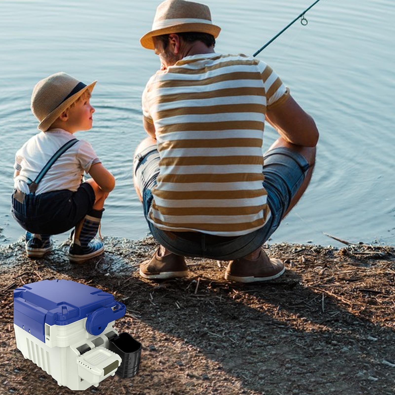Scatola da pesca, organizer portatile per attrezzatura da pesca, scatola a doppio strato, custodia a doppio strato, scatola portaoggetti multifunzione in plastica per da pesca | Multiuso Contenitore Per Accessori Da Pesca, Ami, Paillettes, Esche, Lenze, P