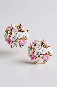YouBella Jewellery for Women Gold-plated Floral Stud Tops Earings Earrings for Women & Girls