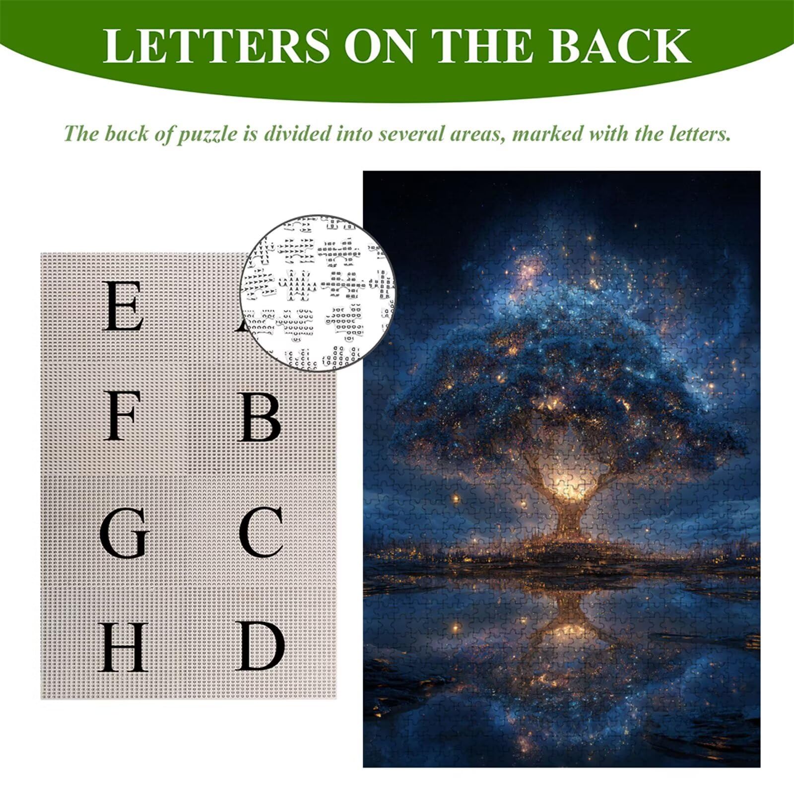 Puzzle 1500 Piezas Adultos Sueño & Árbol, Rompecabezas con Letras Traseras y Póster, Pasatiempo Antiestrés, Decoración de Pared, Regalo Decorar Mujer Hombre 87 x 57 cm (14 Años +) P3#1147