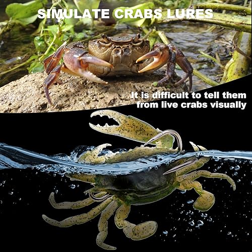 Miniatura 6 de FishingPepo Señuelos de plástico suave para pesca, cangrejo, camarón, calamar, faldas cebos, pulpo, arrastrar, Swimbait, pesca de agua salada, kit
