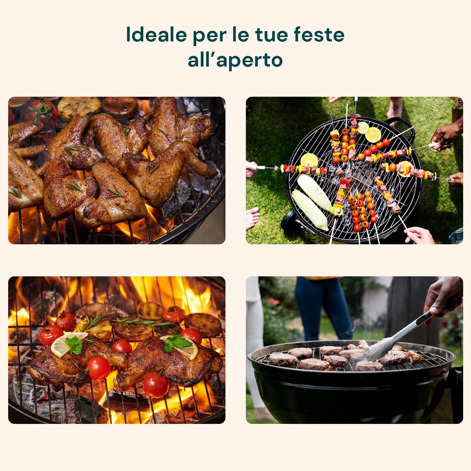 Avilia Barbecue a Carbonella in Acciaio 65x55.5x86.5 cm, BBQ con Coperchio Ermetico, Ruote e Maniglie Ignifughe, Griglia Circolare 43 cm e Vassoio Raccogli Cenere – Ideale per Grigliate all’Aperto