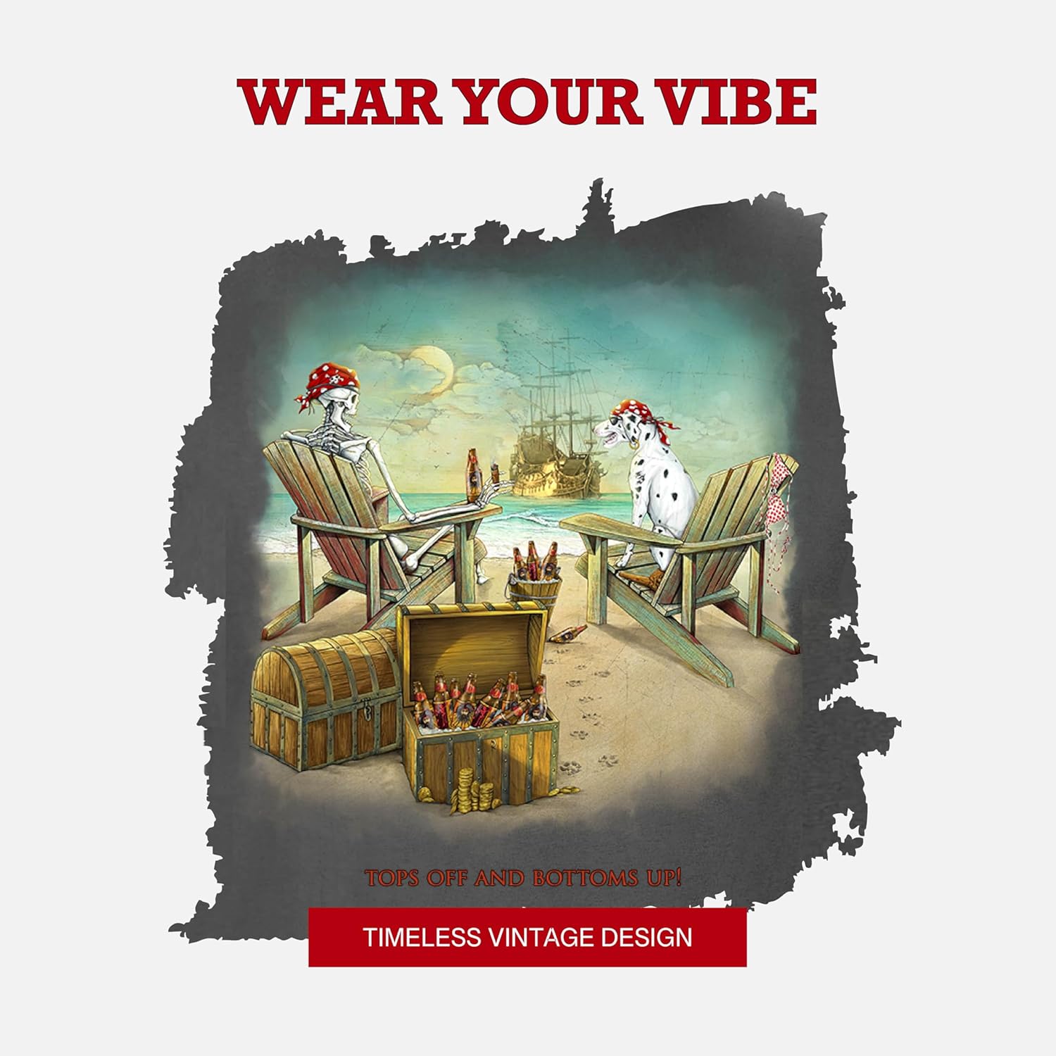 SEA DOG Vintage Graphic T-Shirt Garment Dyed 100% Ringspun Cotton, Relaxed Fit, Printed in USA, Tops Off Bottoms Up - Image 4