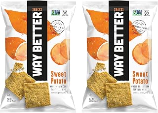 Way Better Snacks Tortilla Chips, Sweet Potato, 5.5 Ounce Pack of 2