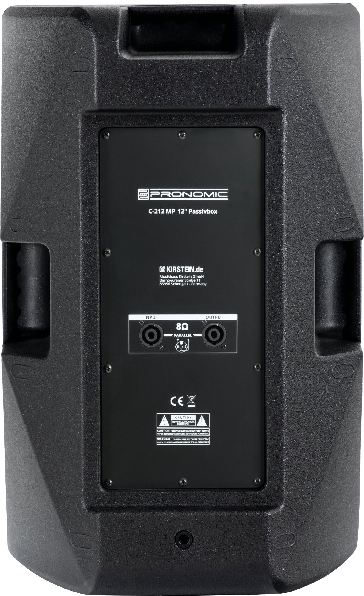 Pronomic C-212 MP 12" Set Stereo di Casse Passive - 2 casse passive 2-vie - Potenza: 300 Watt ciascuna (RMS), 1200 Watt (Peak) - Impedenza: 8 Ohm - Livello massimo di pressione sonora: 126 dB - Nero