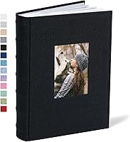 Vista 11 de Álbum de fotos Vienrose 10x15 cm con 50 bolsillos, cubierta de lino con áreas de notas, libro de fotos mini, libro de fotos con inserción para boda