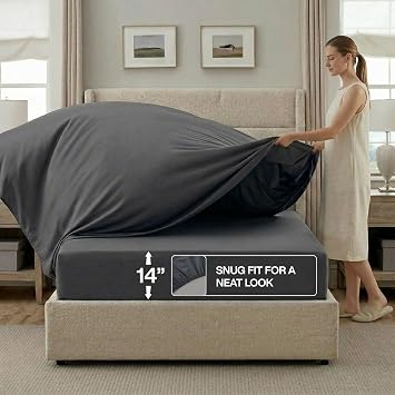 Utopia Bedding 7 Pc Pintuck Queen Comforter Set, 88 x 88 Inches, Grey