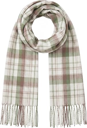 Fuinloth Plaid Scarf Men Women, Large Tartan Shawl Wrap, Winter, 79 Inch