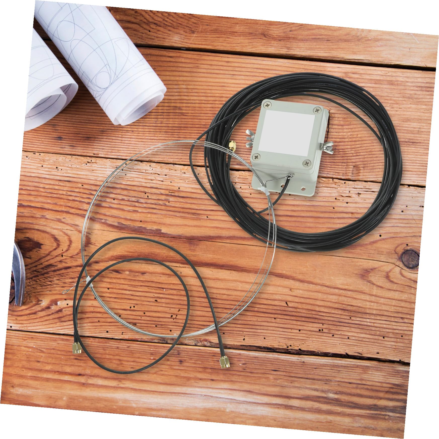 Homoyoyo Antenne Annulaire Mla-30 à Ondes Moyennes Interférences, Alimentation Intégrée en Plastique, Conception de 8 pour Balcon ou Toit