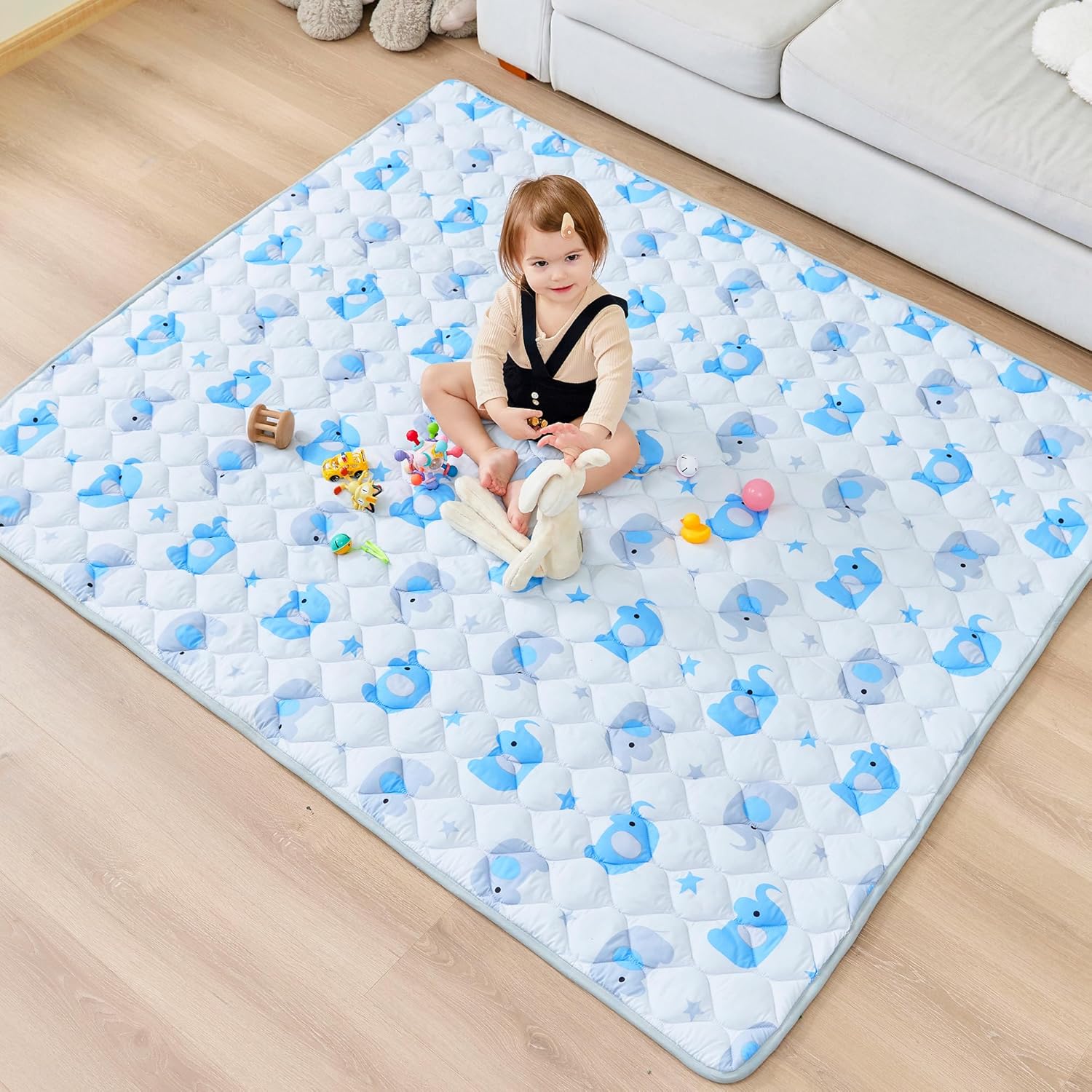 Lasoftan Baby Play Mat 50" X 50", Extra Thicker & Large Baby Mat for