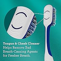Vista 6 de GuruNanda Cepillo de dientes gigante suave con cerdas en espiral de doble acción, agarre Ergo Dexa antideslizante, ayuda a blanquear los dientes