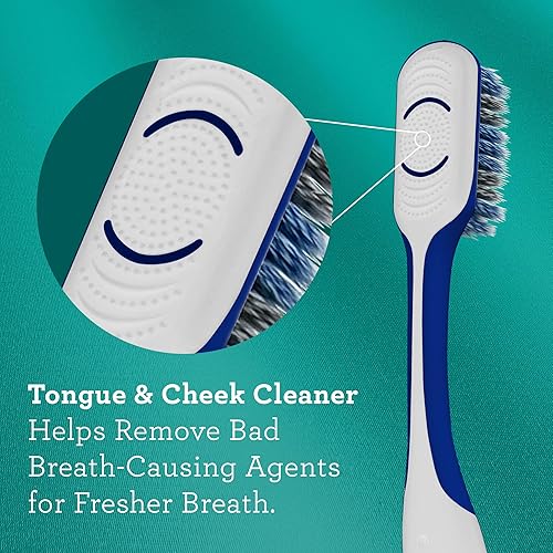 Miniatura 7 de GuruNanda Cepillo de dientes gigante suave con cerdas en espiral de doble acción, agarre Ergo Dexa antideslizante, ayuda a blanquear los dientes,