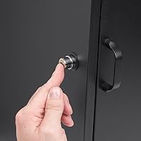 Vista 3 de Steel Freestanding Floor Lockable Drop Slot Mail Box with Parcel Compartment, Black