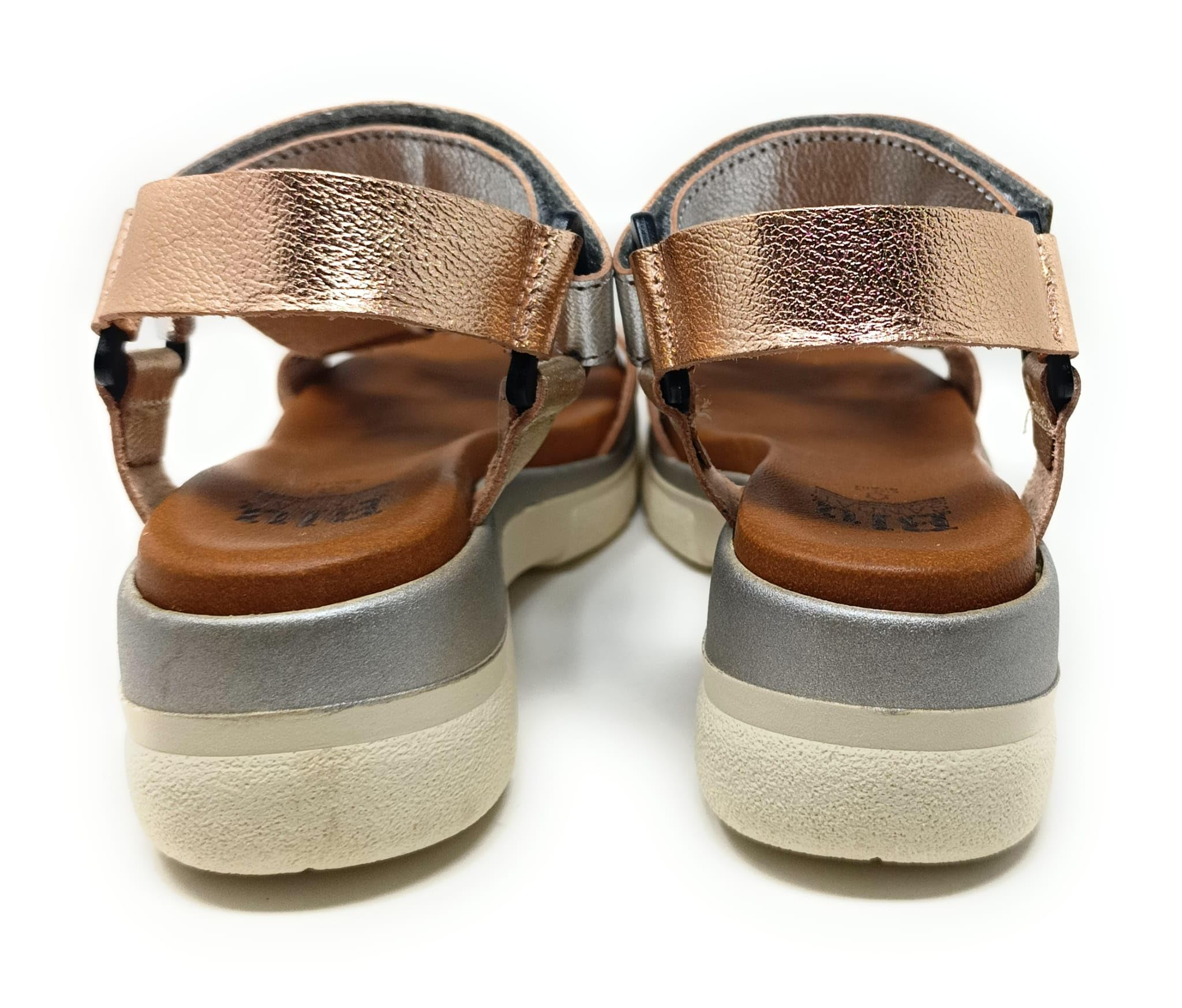 Genérico Blu Sandal Sandalias Mujer Cómodas Piel Verano, Plataforma Ligera, Ajuste Seguro, Suela Antideslizante, Modelo 54322BLU