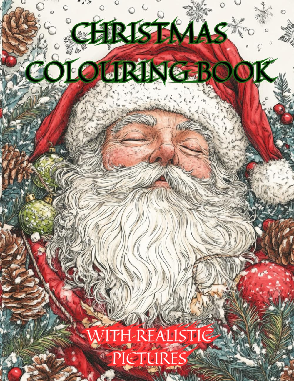 Christmas Themed Adult Colouring Book Holiday Coloring Book Stress Relief
